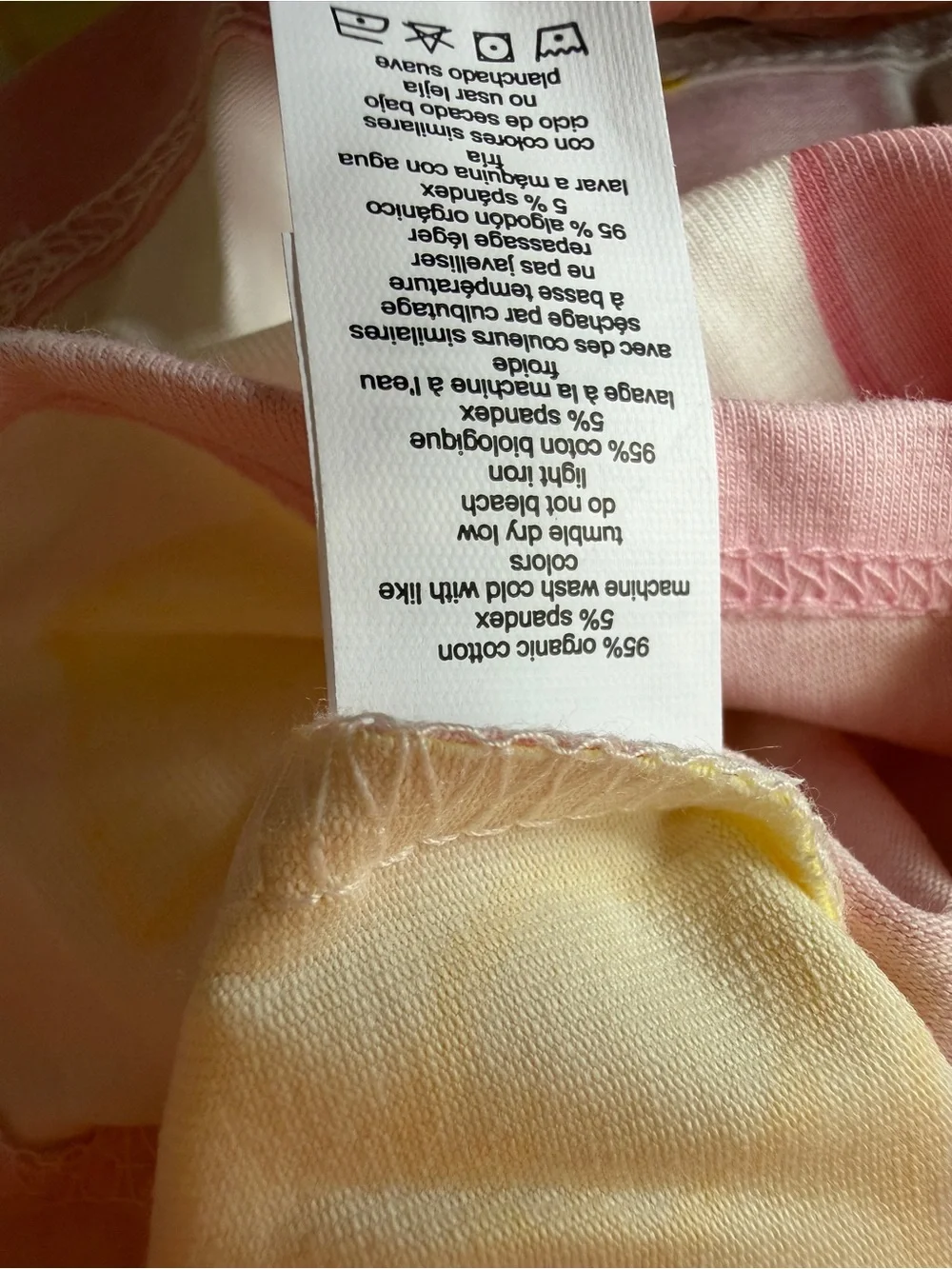 Elephant Tag Pink & Yellow Bunny Floral Long-Sleeve Baby Bodysuit